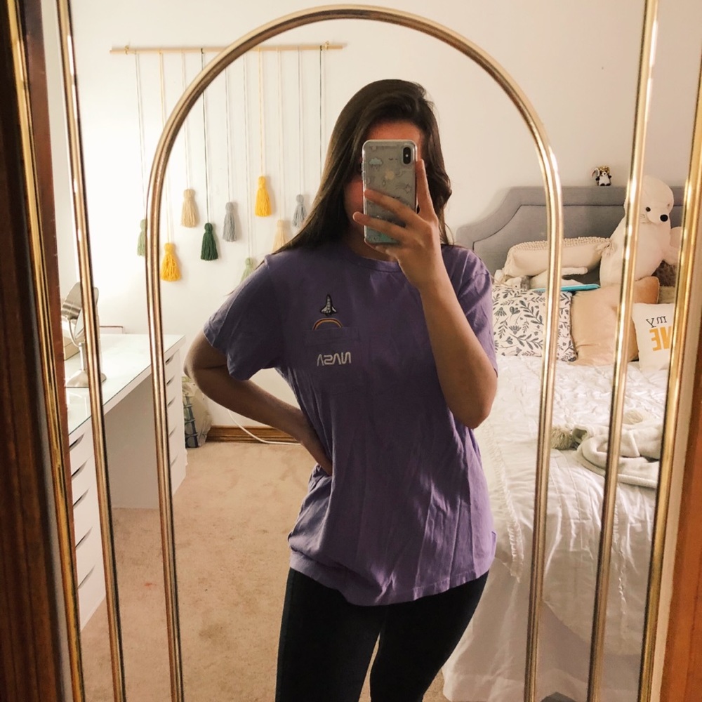 nasa embroidered t-shirt